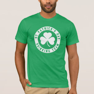 T-shirt Dia de São Patrício que bebe a equipe