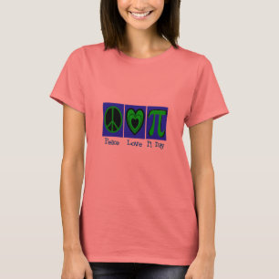 T-shirt Dia do Pi do amor da paz