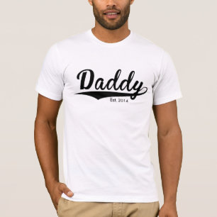 T-shirt Dia dos pais - "pai Est. Adicione o ano "