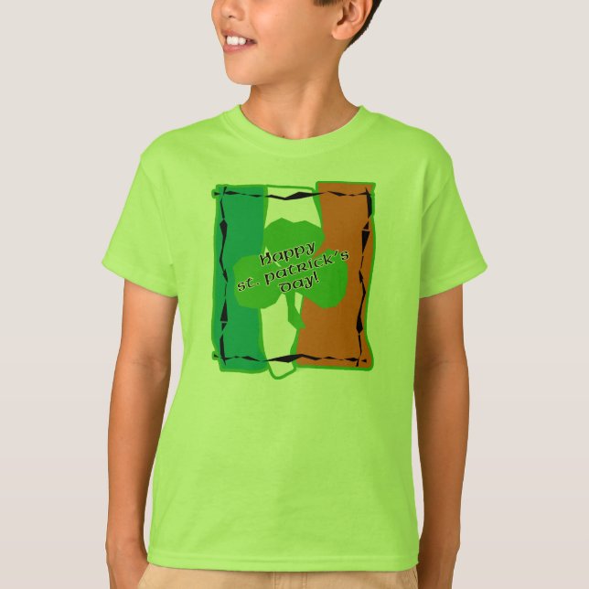 T-shirt Dia feliz do St. Patricks (Frente)