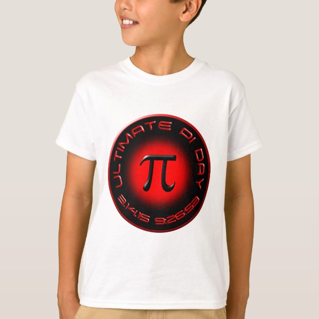 T-shirt Dia final 2015 do Pi 3.14.15 9:26: 53 (vermelho) (Frente)