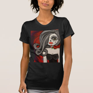 T-shirt Dia grande da arte do olho do crânio inoperante do