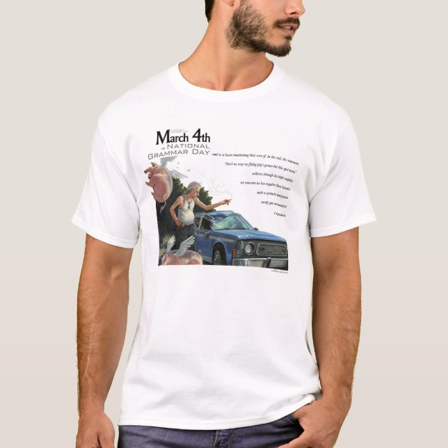 T-shirt Dia nacional da gramática (Frente)