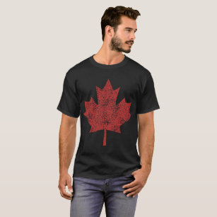 T-shirt Dia vermelho de Canadá da folha de bordo do