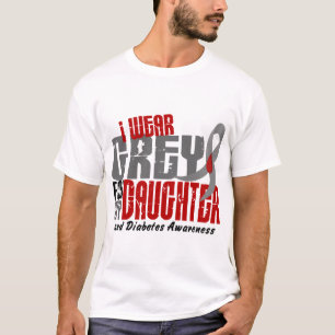 T-shirt Diabetes EU VISTO o CINZA PARA MINHA FILHA 6,2