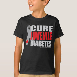 T-shirt Diabetes juvenil da cura