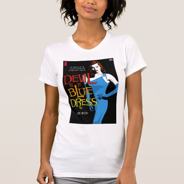 T-shirt Diabo em um vestido azul (Frente)