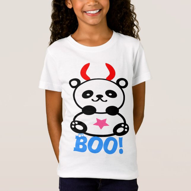 T-shirt ♫♥Diabólica Bebê Panda-Meninas Boneca (Ajuste)♥♪ (Frente)