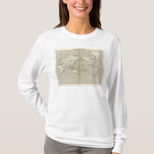 T-shirt Diagrama do Planisphere do sistema solar (Frente)