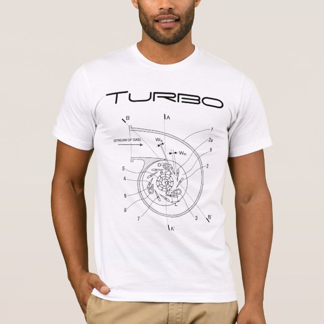 T-shirt Diagrama esquemático de Turbo (Frente)