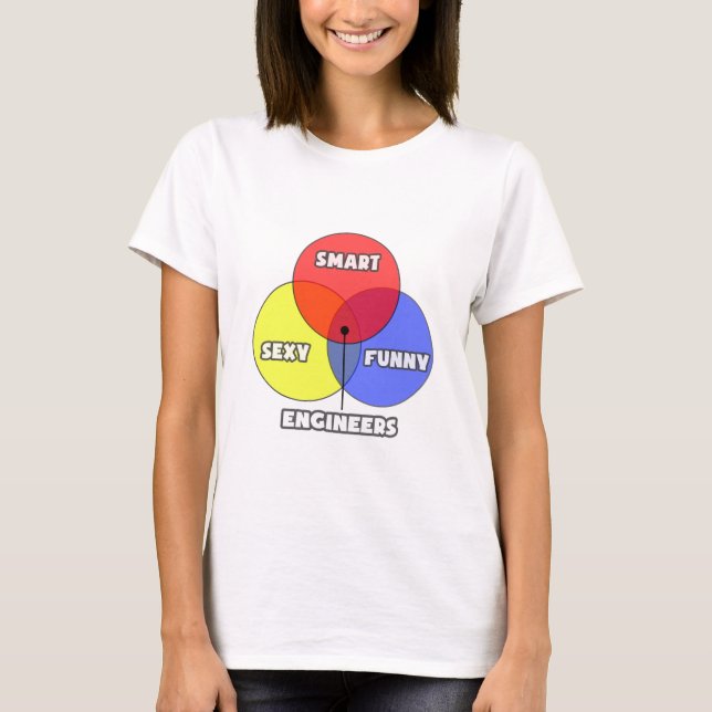 T-shirt Diagrama Venn.. Engenheiros (Frente)
