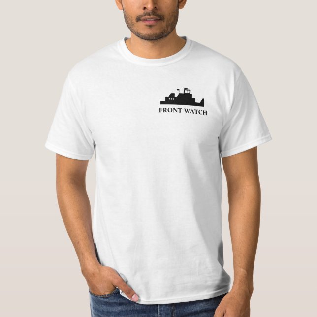 T-shirt dianteiro do logotipo do Towboat do (Frente)