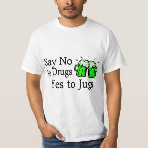 T-shirt Diga não ao Dia de São Patrício verde da cervej