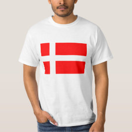T-shirt dinamarquês da bandeira