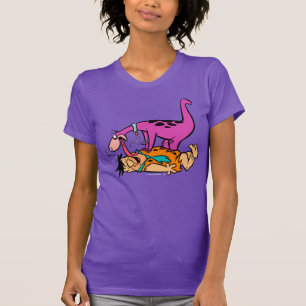 T-shirt Dino que lambe o Flintstone de Fred