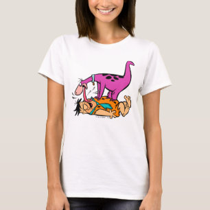 T-shirt Dino que lambe o Flintstone de Fred