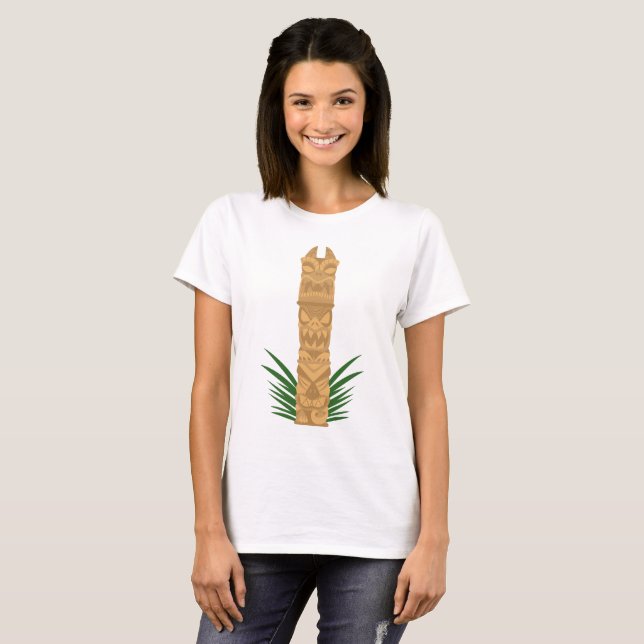 T-shirt Dinossaur Tiki Totem (Frente Completa)
