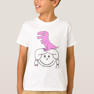 T-shirt "Dinossauro em minha cabeça!" O roupa da menina