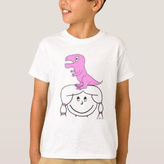 T-shirt "Dinossauro em minha cabeça!" O roupa da menina