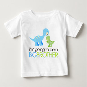 T-shirt Dinossauro Eu vou ser um grande irmão