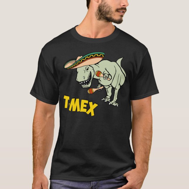 T-shirt Dinossauro mexicano do tiranossauro de T-Mex T-Rex (Frente)