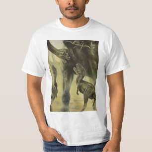 T-shirt Dinossauros Vintage, Torvossauro e Brachiossauro
