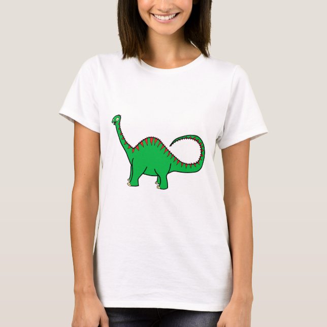 T-shirt Diplodocus verde (Frente)