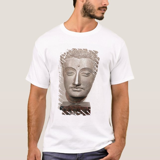 T-shirt Dirija de uma estátua do Buddha, de (Frente)