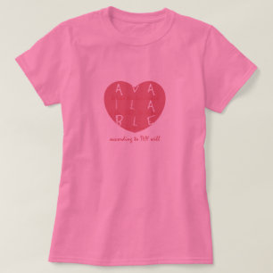 T-shirt disponível do coração