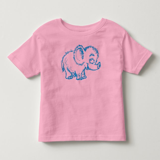T-shirt distorcido do elefante para crianças (Frente)