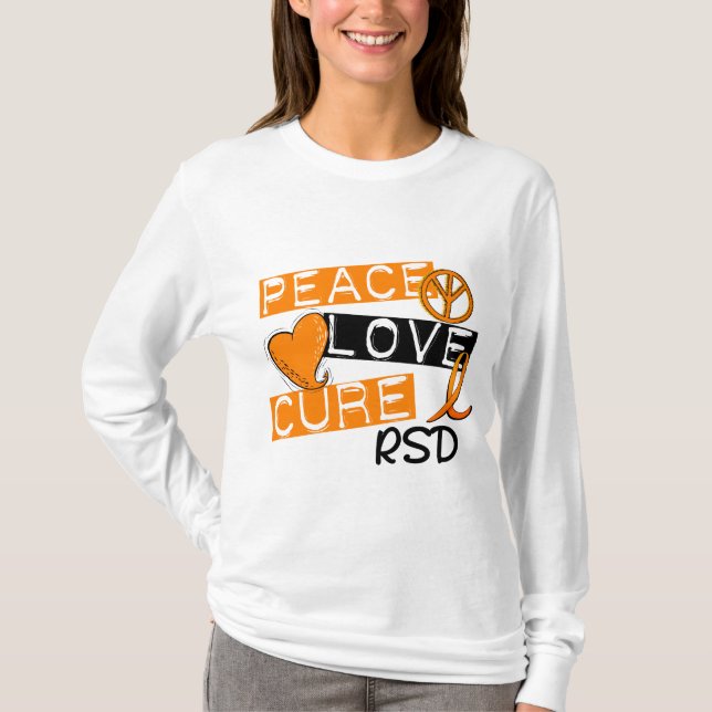 T-shirt Distrofia simpática reflexo da cura RSD do amor da (Frente)