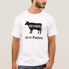 T-shirt Dito engraçado de aposentadoria de vaca para o pas