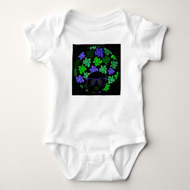 T-shirt Diva Afro Verde & Azul (Frente)