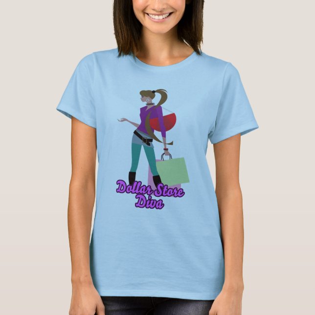 T-shirt diva da loja de um dólar (Frente)