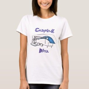 T-shirt Diva de acampamento