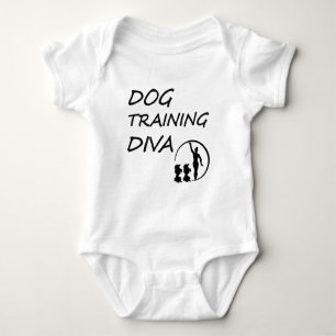 T-SHIRT DIVA DO CÃO TRAING PRETO E BRANCO