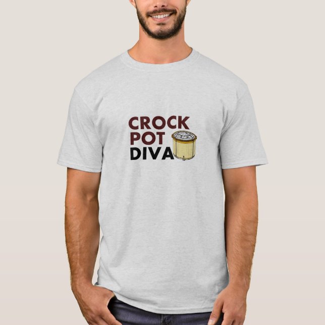 T-shirt Diva do pote da vasilha de barro (Frente)