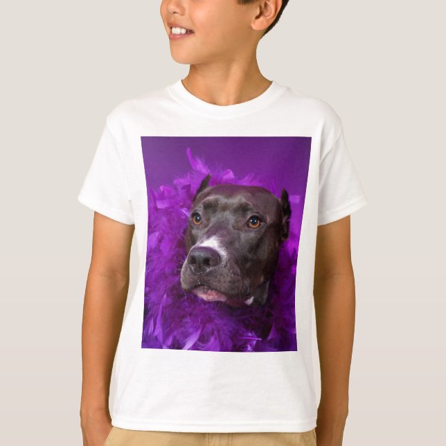 T-shirt Diva roxa do pitbull (Frente)