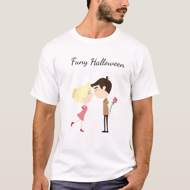 T-shirt divery Halloween para homens (Frente)
