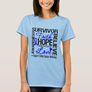 T-shirt Divisa dos sobreviventes do cancro do cólon