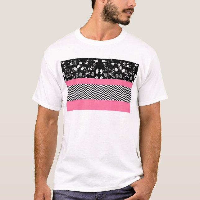 T-shirt divisa floral rosa (Frente)