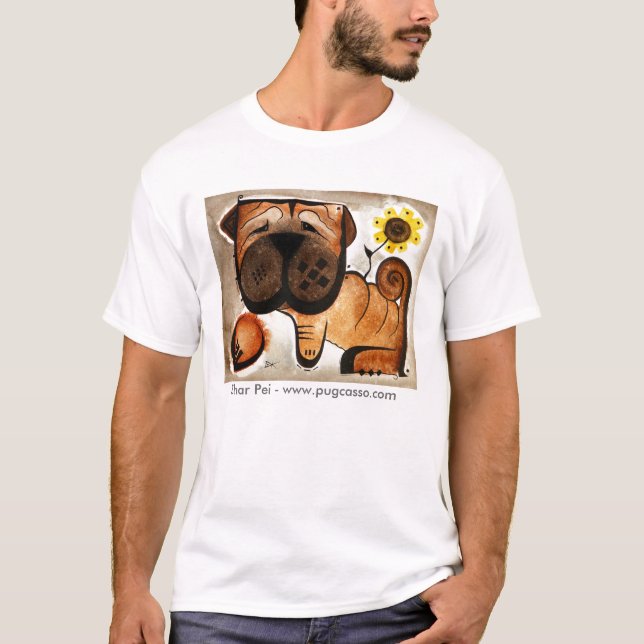 T-shirt dk_2009feb20f, Shar Pei - www.pugcasso.com (Frente)