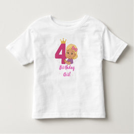 T-Shirt do 4º Aniversário Toddler Fine Jersey