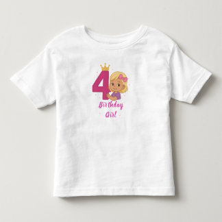 T-Shirt do 4º Aniversário Toddler Fine Jersey