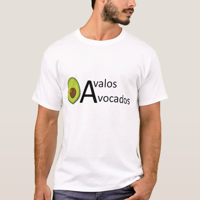 t-shirt do abacate de Avalos dos homens (Frente)