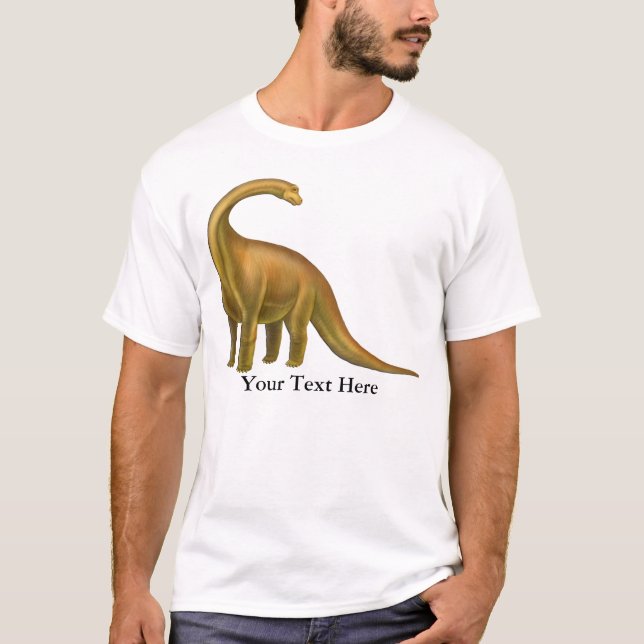 T-shirt do adulto do dinossauro do Brachiosaurus (Frente)