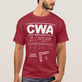 T-Shirt do Aeroporto Central de Wisconsin CWA
