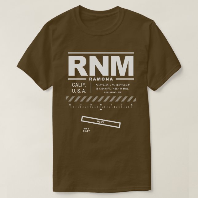 T-Shirt do Aeroporto de Ramona (Frente do Design)