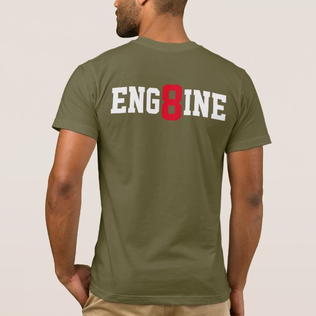 T-Shirt do AJUSTADO do Motor 8 (Verso)