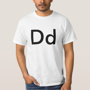 T-shirt do alfabeto da letra do Dd